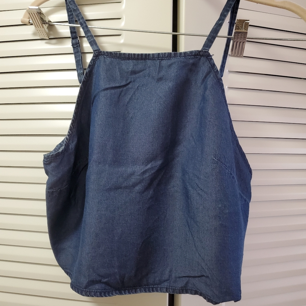 Express denim crop top
